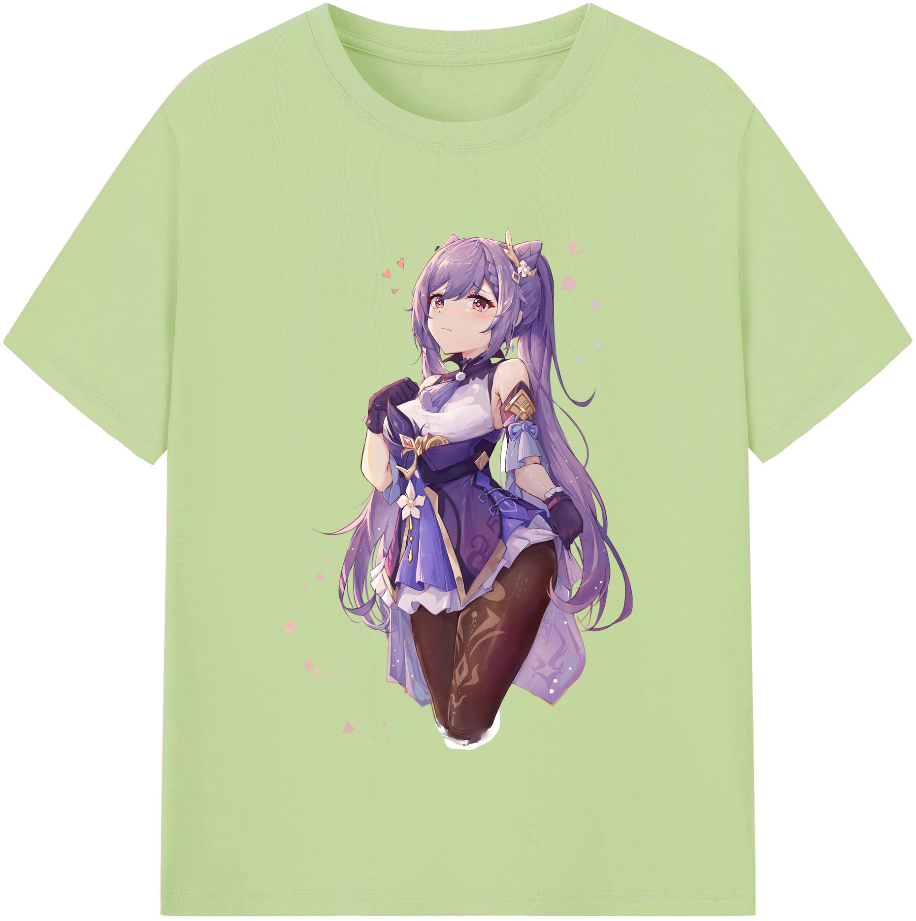 げんし神 刻晴 こくせい genshin Kokusei 綿100％半袖Tシャツ（フロントプリント）